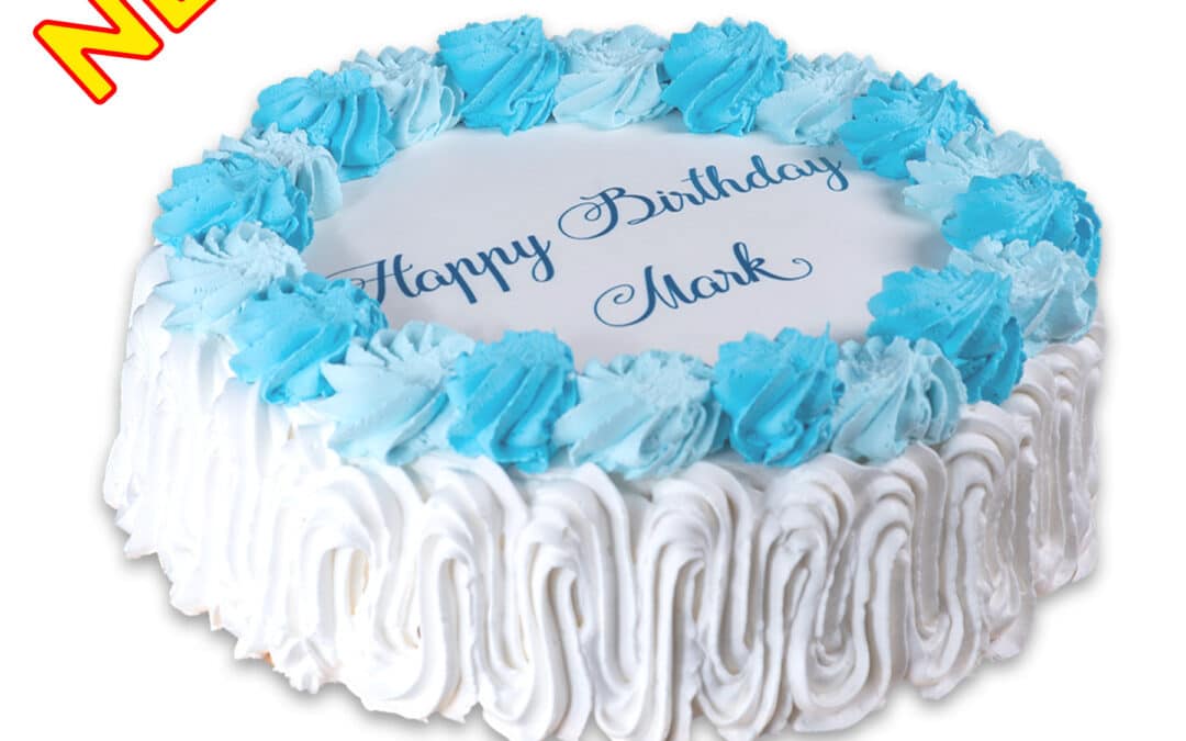 1002a. Blue Decor Happy Birthday Round Cake – NEW