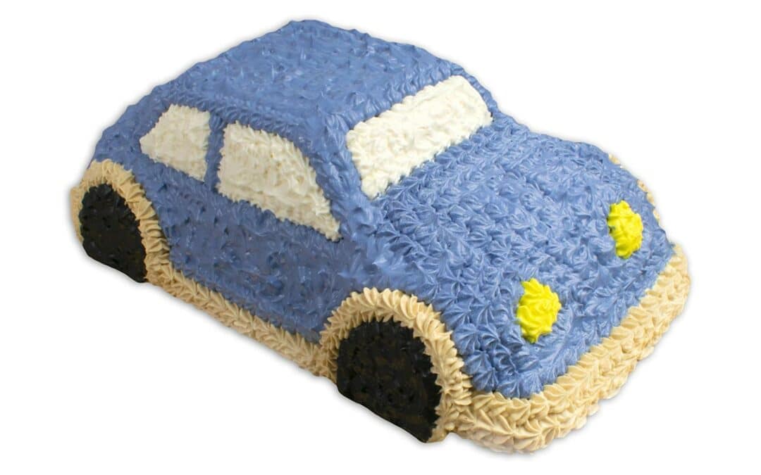 3. Blue Car 3D Cake